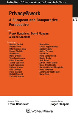 Privacy@work: A European and Comparative Perspective by Hendrickx, Frank