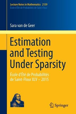 Estimation and Testing Under Sparsity: École d'Été de Probabilités de Saint-Flour XLV - 2015 by Van de Geer, Sara