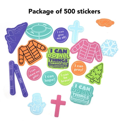 Vbs 2026 Snowball Mountain Challenge Stay-Put Stickers (Pkg of 500): Find Your Strength in God by Cokesbury