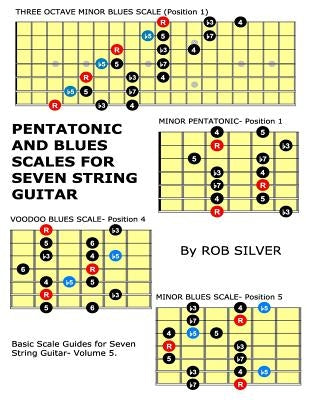 Pentatonic and Blues Scales for Seven String Guitar by Silver, Rob