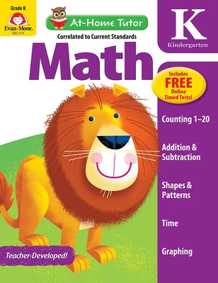 At-Home Tutor: Math, Kindergarten Workbook by Evan-Moor Corporation