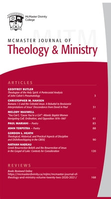 McMaster Journal of Theology and Ministry: Volume 22, 2020-2021 by Fuller, David J.