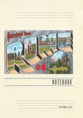 Vintage Lined Notebook Greetings from Rome by Found Image Press