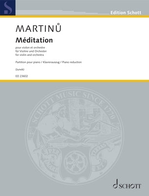 Martinu: Meditation for Violin and Piano (from Orchestra) by Martinu, Bohuslav