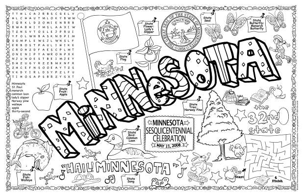 Minnesota Symbols & Facts Funsheet - Pack of 30 by Gallopade, International