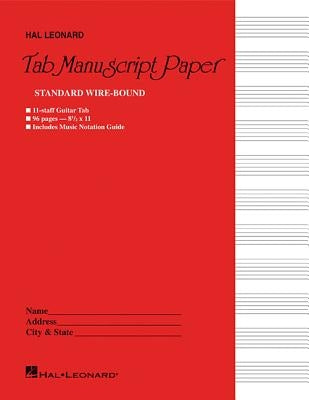 Guitar Tablature Manuscript Paper - Wire-Bound: Manuscript Paper by Hal Leonard Corp