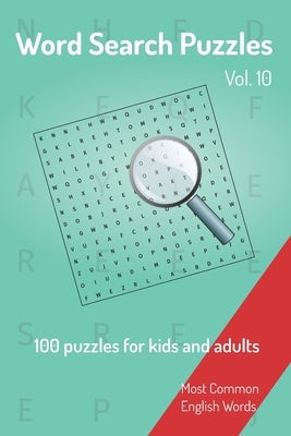 Word Search Puzzles - 100 puzzles for kids and adults: Most Common English Words - Easy to carry - 6x9in - 115 pages - 100 Puzzles and solutions by Publishing, Nicesearchpuzzles