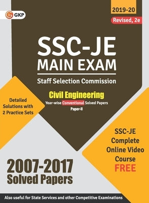 Ssc 2020: Junior Engineer - Civil Engineering Paper II - Conventional Solved Papers (2007-2017) by Gkp