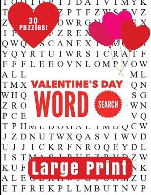 Valentine's Day Large Print Word Search by Puzzle Pyramid