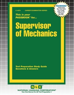 Supervisor of Mechanics by Passbooks