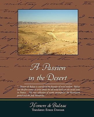A Passion in the Desert by De Balzac, Honore