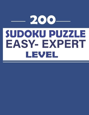 Sudoku Puzzle Easy - Expert Level: Sudoku Puzzles Large Print 200 Puzzles 9x9's Sudoku puzzle book for adults 4 Puzzle Per Page Large Print Sudoku by Ksuz, Rinda