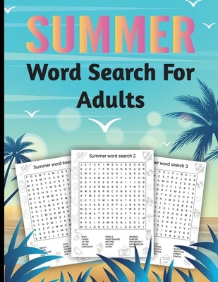 Summer Word Search for Adults: Large Print Puzzle Word Search Book, Activity Books by Bidden, Laura