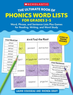 The Ultimate Book of Phonics Word Lists: Grades 3-5: Games & Word Lists for Reading, Writing, and Word Study by Graff, Rhonda
