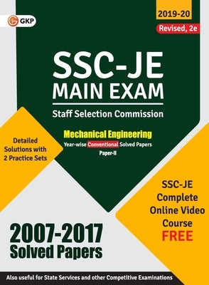 Ssc 2020: Junior Engineer - Mechanical Engineering Paper II - Conventional Solved Papers (2007-2017) by Gkp