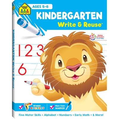 School Zone Kindergarten Write & Reuse Workbook by Zone, School