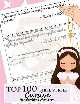 Top 100 Bible Verses Cursive Handwriting Workbook: Learning Cursive Handwriting Practice Sentences with Bible Verses to Memorize Are Powerful and Insp by Jean, Jenis