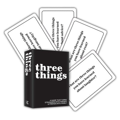 Three Things: A Game That Turns Strangers Into Friends and Friends Into Family by Saperston, Eric