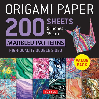 Origami Paper 200 Sheets Marbled Patterns 6 (15 CM): Tuttle Origami Paper: Double Sided Origami Sheets Printed with 12 Different Patterns (Instruction by Tuttle Publishing