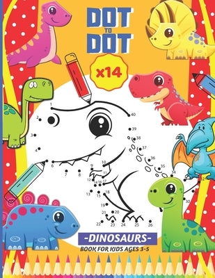 DOT TO DOT, 14 Dinosaurs, book for kids ages 3-5 by En Couleurs, Haut