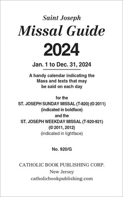 Missal Guide 2024 by Catholic Book Publishing Corp