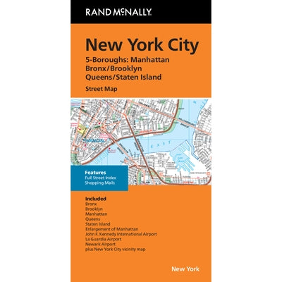 New York City 5 Boroughs Street Map: Nysm by Rand McNally