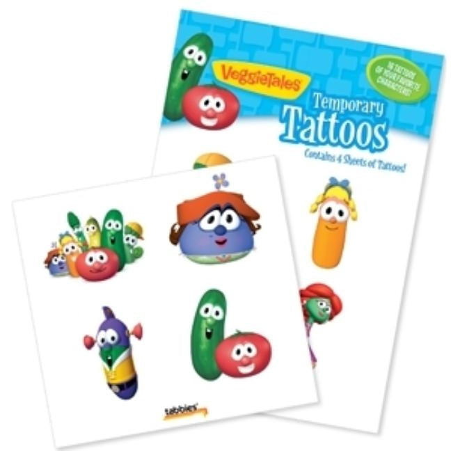 Veggietale Temporary Tat-16pk: Veggietales(r) Temporary Tattoos by Tabbies