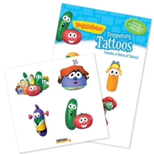 Veggietale Temporary Tat-16pk: Veggietales(r) Temporary Tattoos by Tabbies