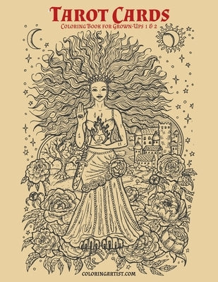 Tarot Cards Coloring Book for Grown-Ups 1 & 2 by Snels, Nick