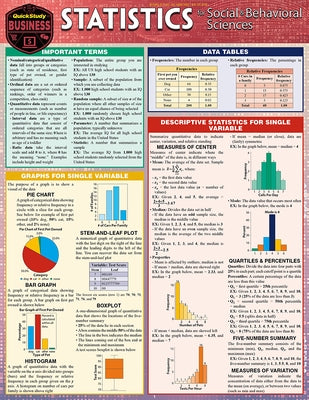 Statistics for Behavioral Sciences: A Quickstudy Laminated Reference Guide by Rumsey, Deborah