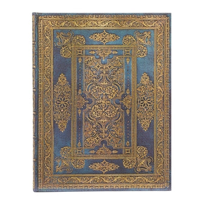 Paperblanks Blue Luxe Luxe Design Hardcover Journal Ultra Lined Elastic Band Closure 144 Pg 120 GSM by Paperblanks