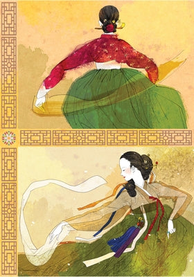 Korean Dancers Dotted Hardcover Journal: Blank Notebook with Ribbon Bookmark by Tuttle Studio