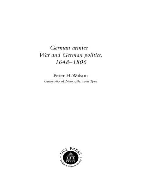 German Armies: War and German Society, 1648-1806 by Wilson, Peter