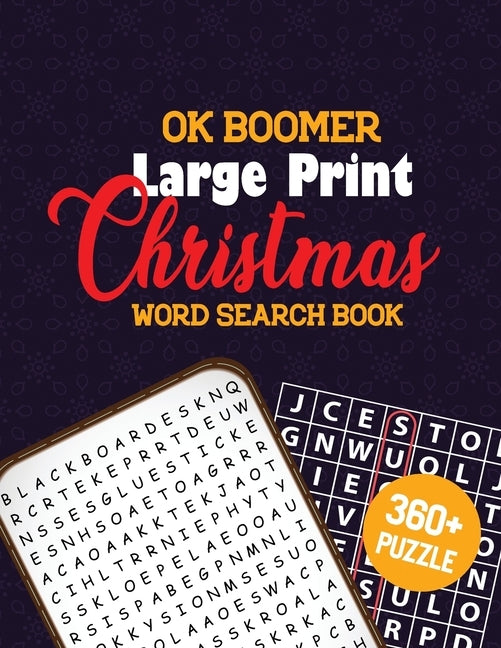 OK Boomer Large Print Christmas Word Search Book: Unique Large-Print Christmas Word Search Puzzle Book for Adults Brain Exercise Game by Publisher, Rns Activity