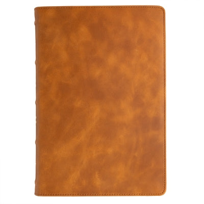 CSB Giant Print Bible, Holman Handcrafted Collection, Marbled Chestnut Premium Calfskin by Csb Bibles by Holman