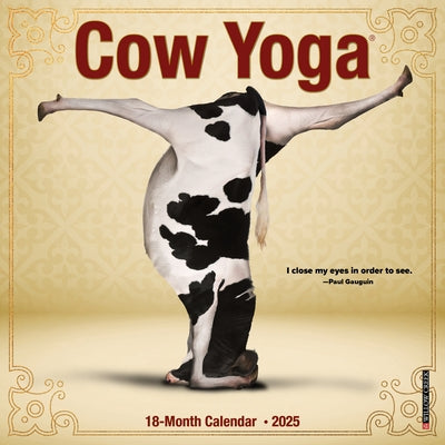 Cow Yoga 2025 7 X 7 Mini Wall Calendar by Willow Creek Press