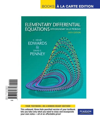 Elementary Differential Equations with Boundary Value Problems by Edwards, C.