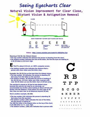 Seeing Eyecharts Clear - Natural Vision Improvement for Clear Close, Distant Vision: & Astigmatism Removal by Bates, William H.