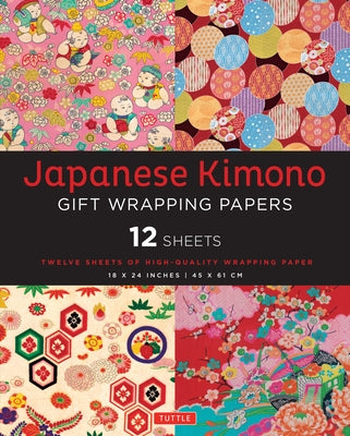Japanese Kimono Gift Wrapping Papers - 12 Sheets: 18 X 24 Inch (45 X 61 CM) Wrapping Paper by Tuttle Publishing