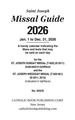 St. Joseph Annual Missal Guide for 2026 by Catholic Book Publishing Corp