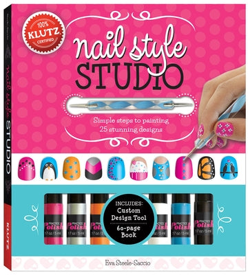 Nail Style Studio Single [With 6 Bottles of Nail Polish, Custom Design Tool and 250 Stick-On Stencils] by Klutz