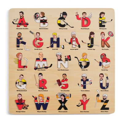 Hockey Legends Wooden Alphabet Puzzle by Feiner, Beck