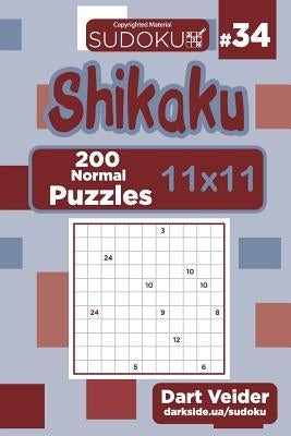 Sudoku Shikaku - 200 Normal Puzzles 11x11 (Volume 34) by Veider, Dart