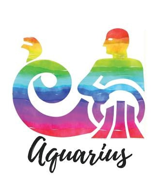 Aquarius: Grimoire Spell Casting, 150 pages, Design Rainbow by Journals, My Astrology