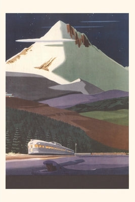 Vintage Journal Streamlined Train and Mountain by Found Image Press
