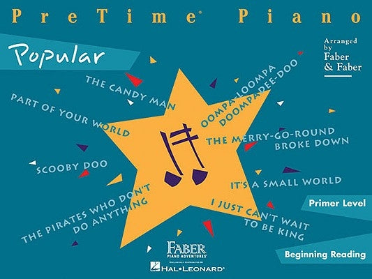 Pretime Piano Popular: Primer Level by Faber, Nancy