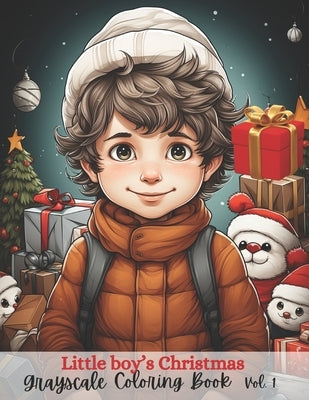 Little Boy's Christmas Grayscale Coloring Book Vol. 1 by Designs, Positive Elements