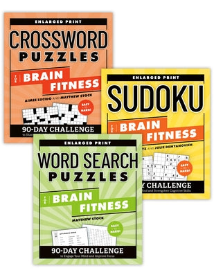 Brain Fitness Puzzle Games Variety Pack: Enlarged Print Sudoku, Crosswords, Word Search by Lucido, Aimee