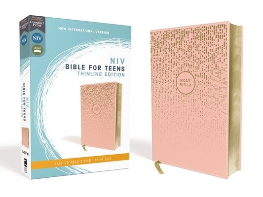 Niv, Bible for Teens, Thinline Edition, Leathersoft, Pink, Red Letter Edition, Comfort Print by Zondervan
