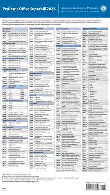 Pediatric Office Superbill 2026 by Aap Committee on Coding and Nomenclature
